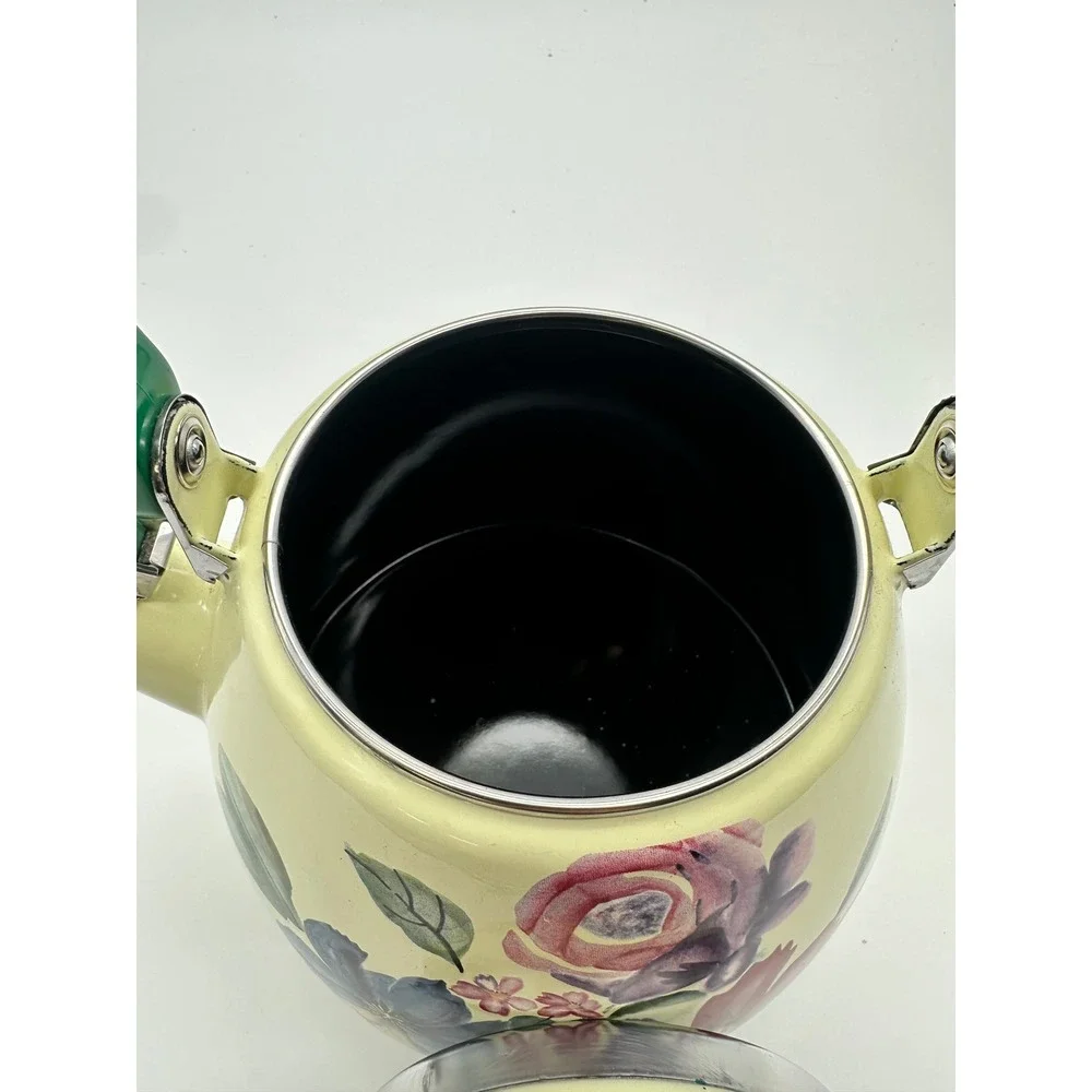 Pfaltzgraff 2.2 Qt Napoli Tea Whistling Kettle Discontinued Flower Market